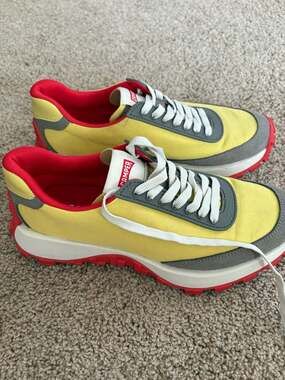 Camper Drift Trail Vibram Sneakers in Yellow, Grey, and Red